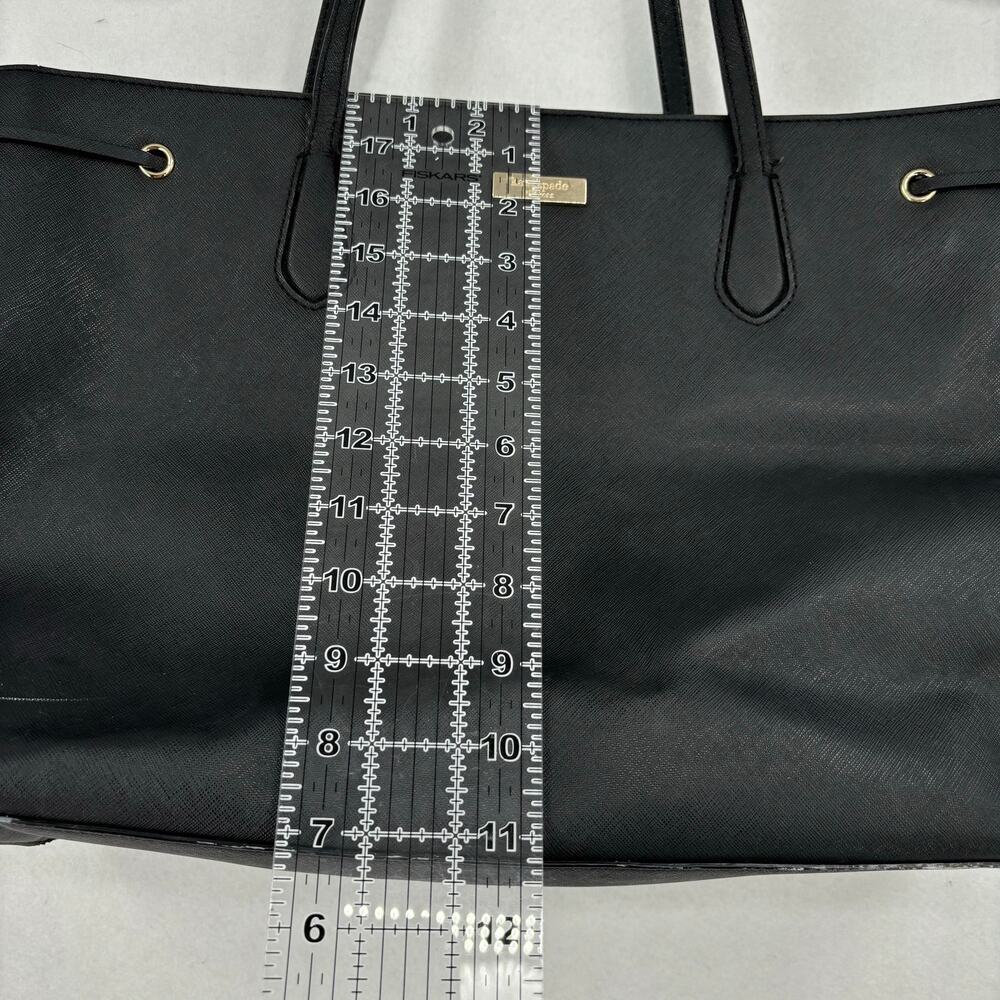 Kate Spade Tote Bag Black Ari Laurel Way Saffiano Leather Large Shoulder Handbag - Picture 14 of 15